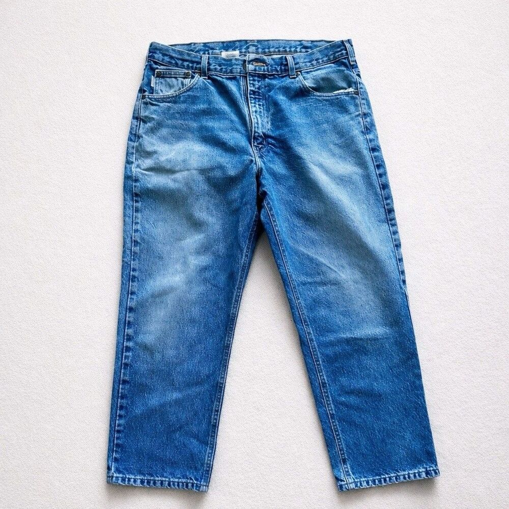 Carhartt B10 DST Jeans Mens 38x30 Traditional Fit Denim Workwear Blue